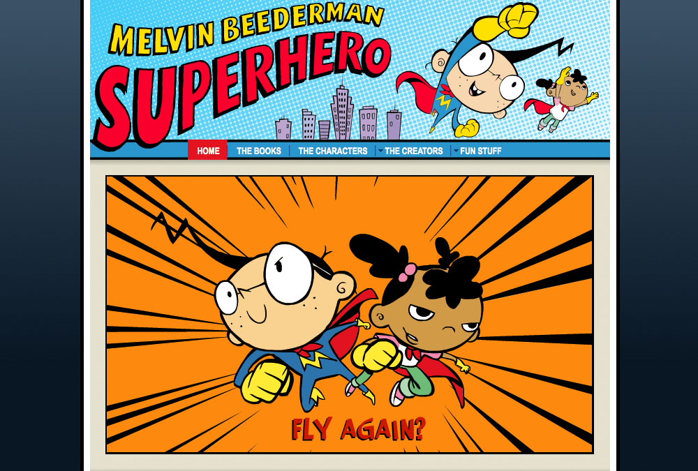 The original award-winning Melvin Beederman superhero website homepage