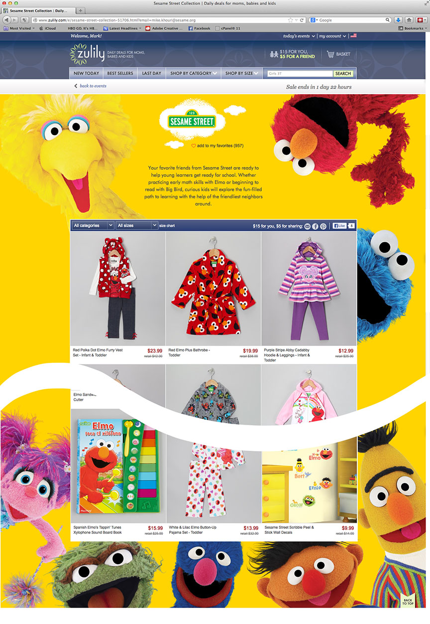 Zulily Webpage